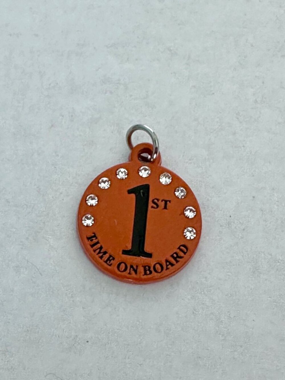 Effy First Time Cruiser Orange Charm Clear Crystals for Necklace or Bracelet